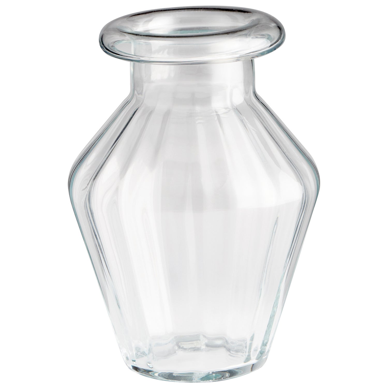 Cyan Design 09989 Rocco Clear Glass Vase - Small Decorative Flower Vase for Home, Office & Wedding Centerpieces