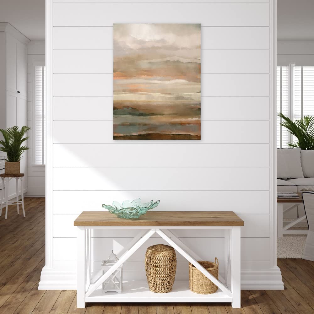 Washed Sunset II Canvas Wall Art - Handmade Fine Art Painting for Living Room, Bedroom, Office Decor - Ready to Hang 24x32 Inches - Perfect for Home, Kitchen, Bathroom & Commercial Spaces