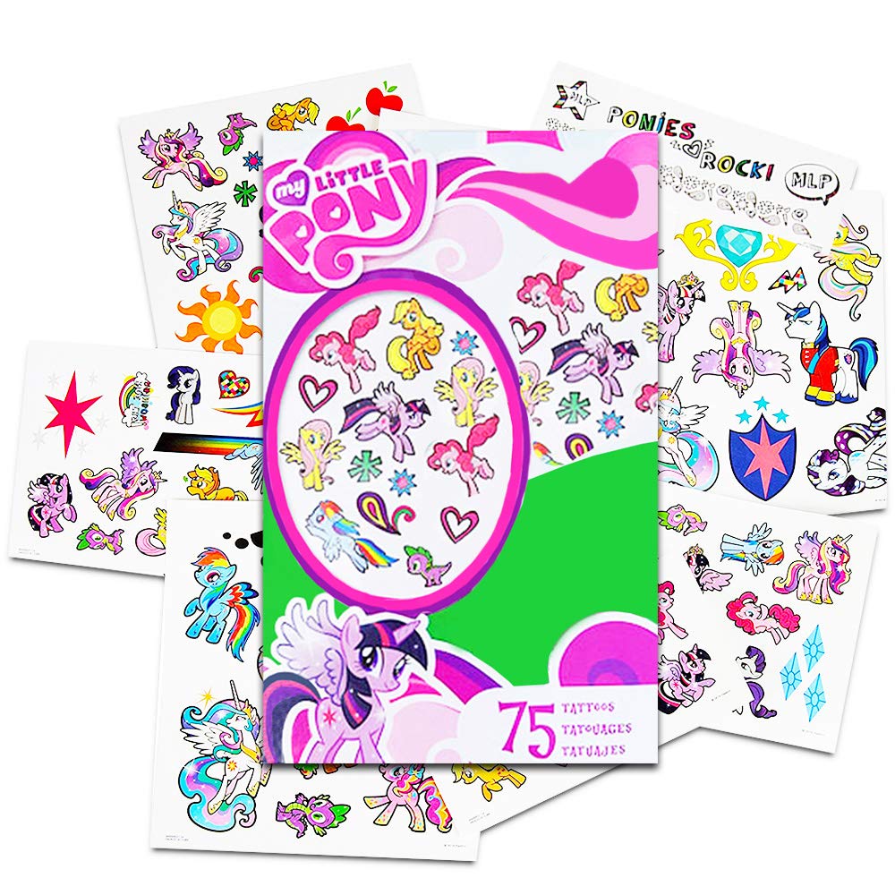 My Little Pony Classroom Prize Pack - 10 Mini Play Sets with Stickers, Coloring Books, Crayons & Temporary Tattoos | Perfect for Kids Party Favors, School Rewards & Birthday Gifts