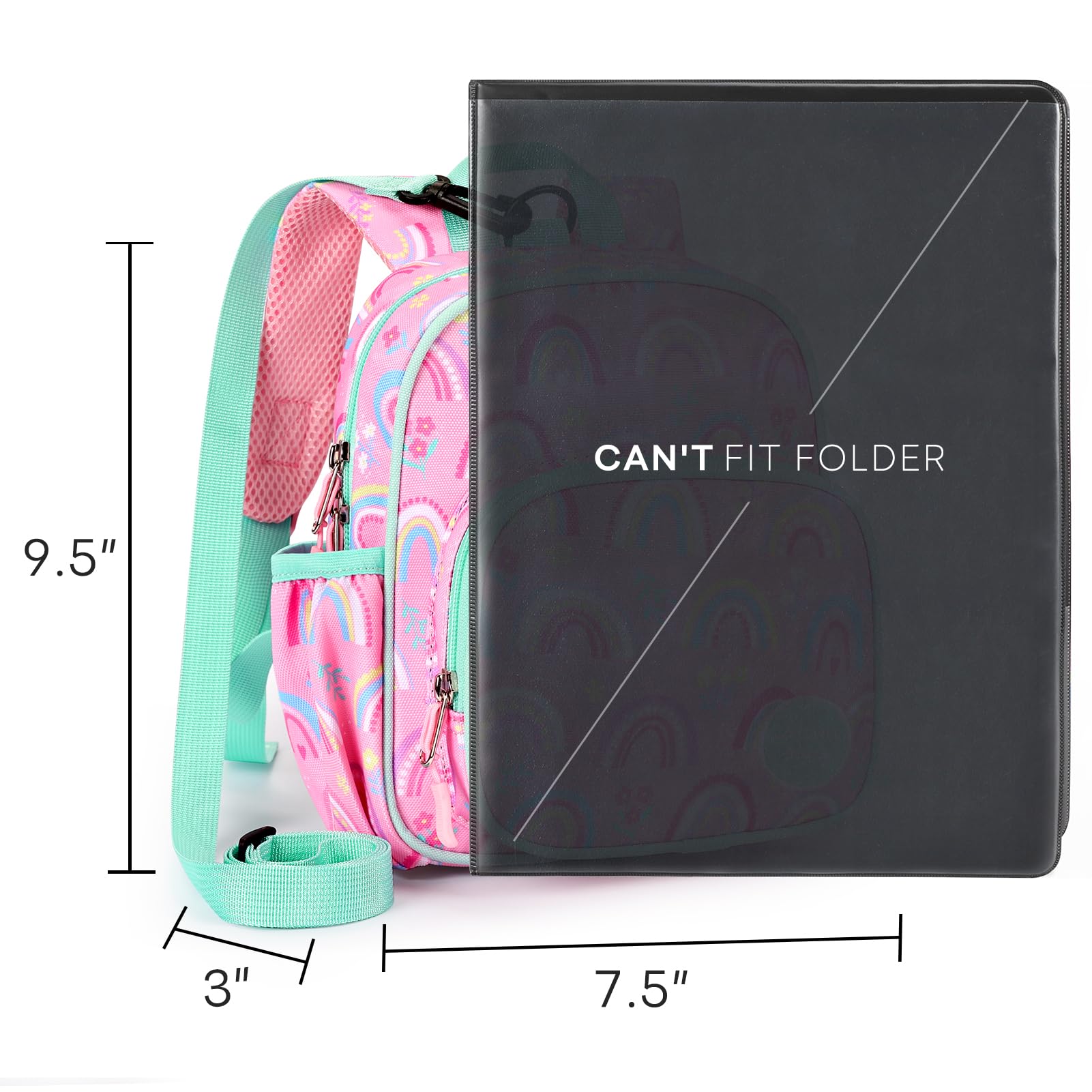 Toddler Backpack Leash 1-3 Years | Anti-Lost Harness for Girls - Rainbow | Park & Travel Safety