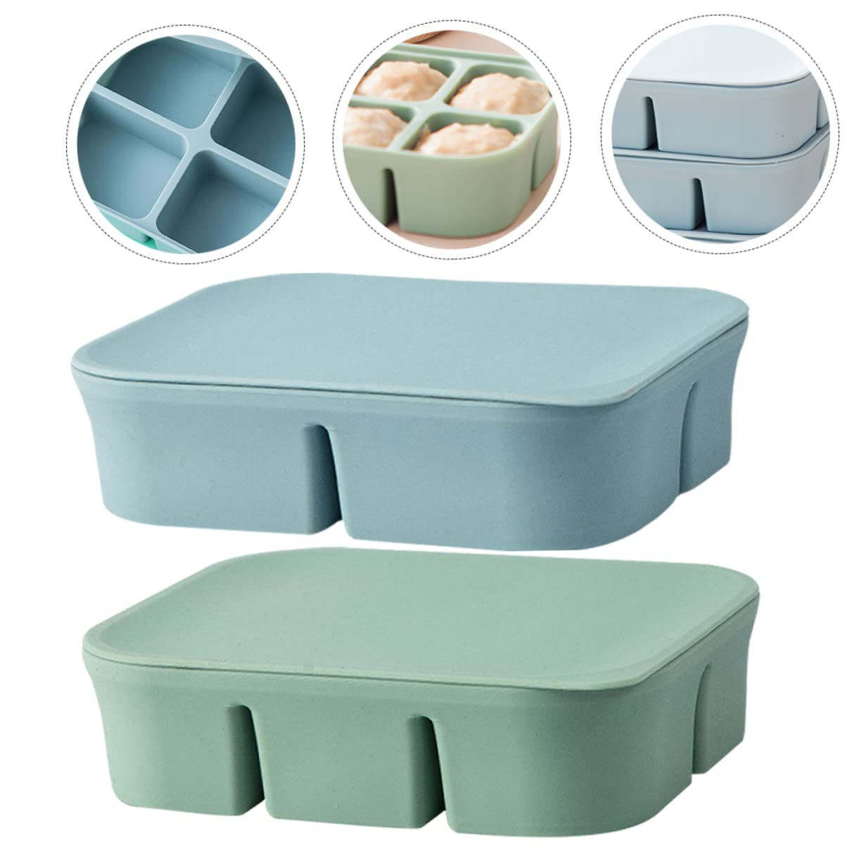 PRETYZOOM 10-Piece Airtight Baby Food Storage Containers - BPA-Free Freezer Safe Food Cubes for Infant Puree, Soup & Breast Milk - Reusable Leak-Proof Feeding Supplies for Toddlers & Kids | Perfect for Meal Prep, Daycare & Travel