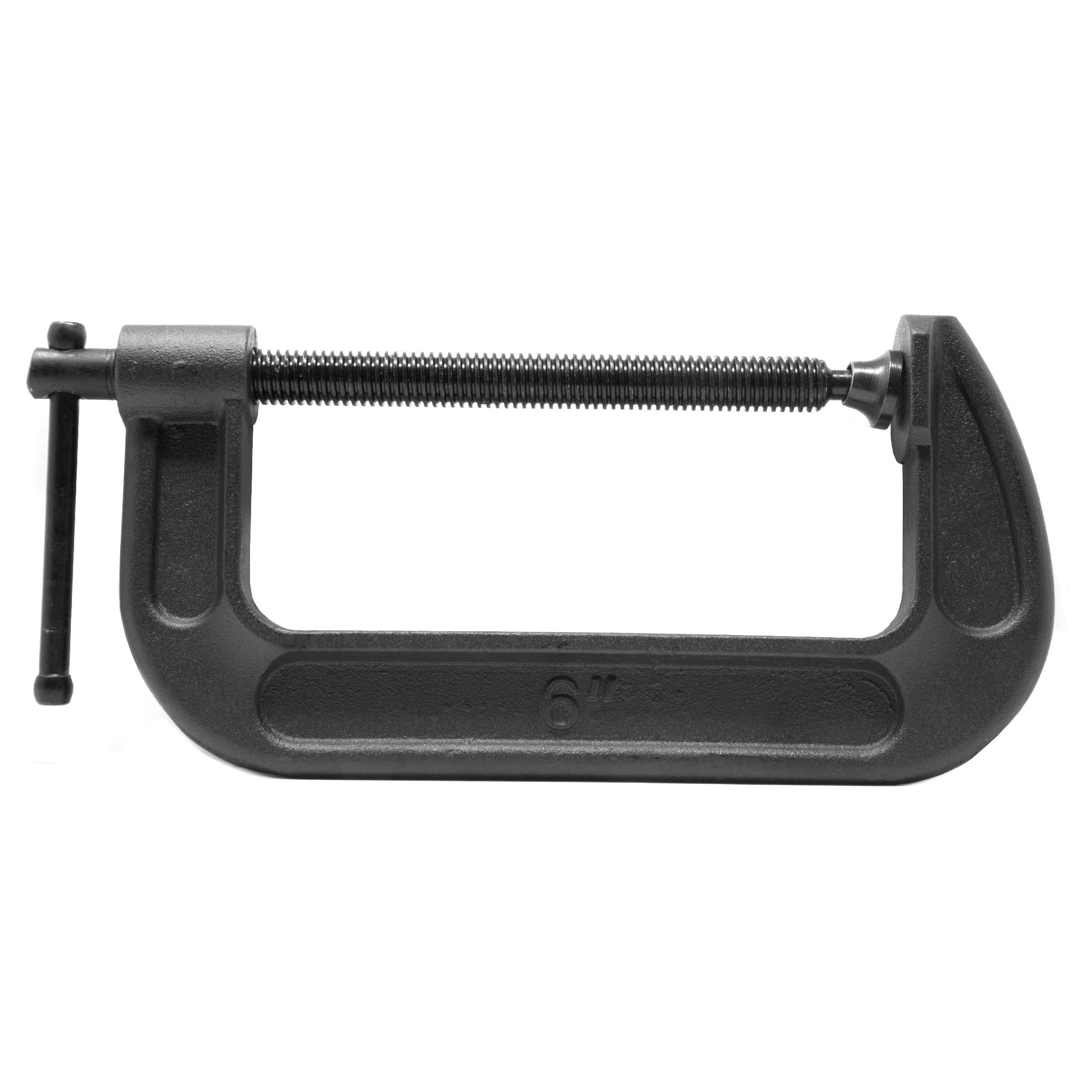 Heavy Duty Cast Iron C Clamps - 6 Inch Jaw Opening, 2.75 Inch Throat - 2 Pack - Perfect for Woodworking, Metalworking, and DIY Projects