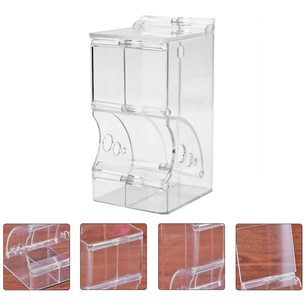 Automatic Transparent Small Animal Food Dispenser - Hamster Feeder, Rabbit Feeder, Guinea Pig Feeder for Chinchilla & Bunny | Perfect for Cage, Hutch & Pet Travel Accessories