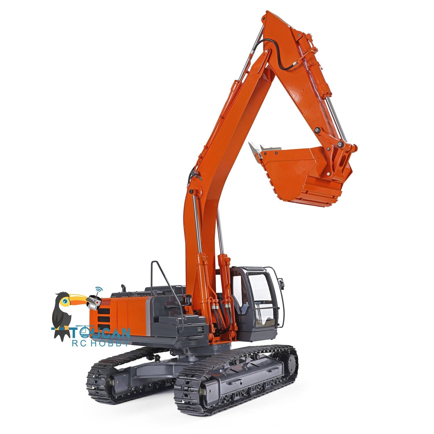1/12 Scale DIM H3 360 RC Excavator Toy - Metal Hydraulic Construction Vehicle with Tracked Chassis, LED Light System, ESC Motor & Servo Valve - Perfect for Construction Simulation, RC Hobbyists and Collectors