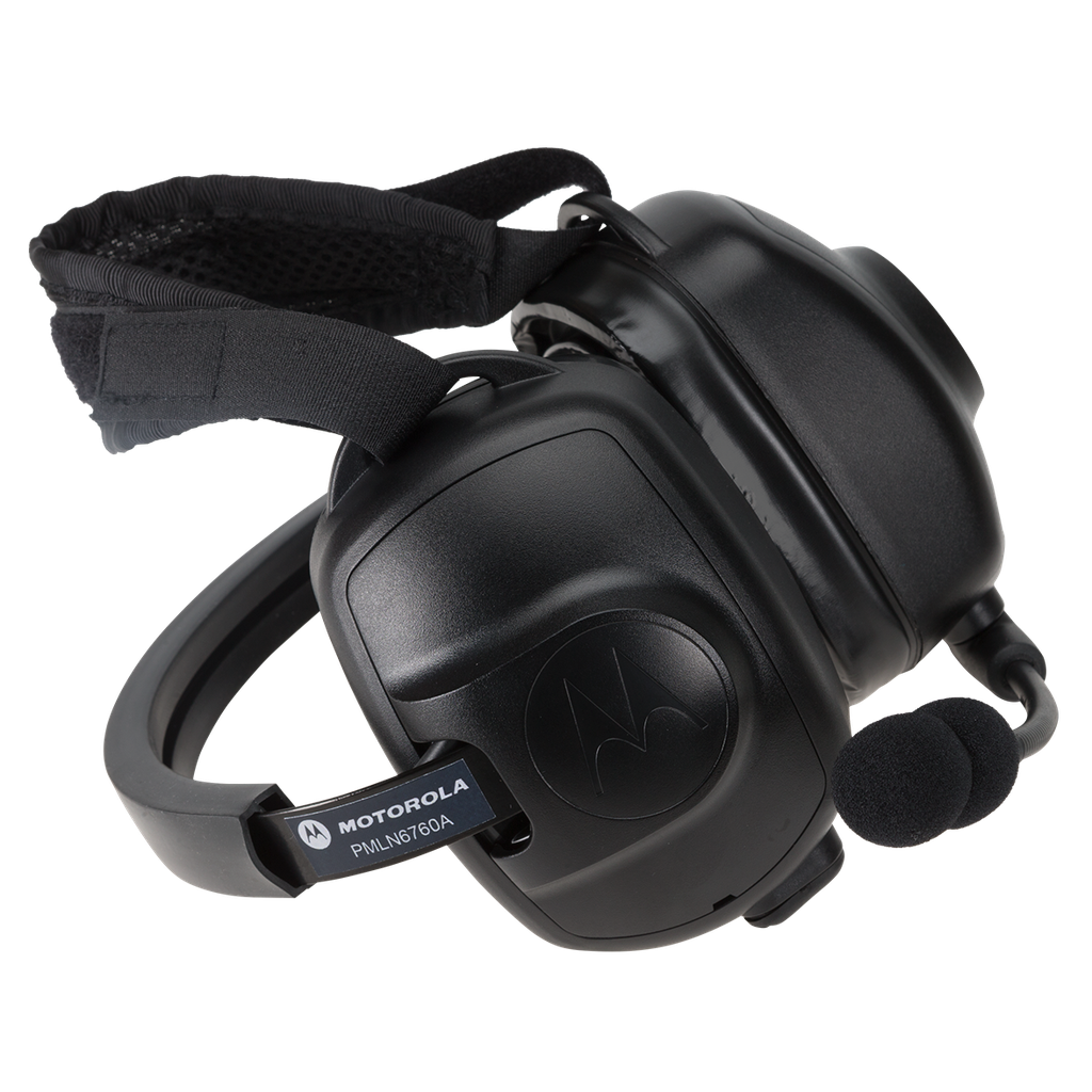 Motorola PMLN6760 Heavy Duty Behind-the-Head Headset with Noise Cancelling Mic - Durable Business Headset for Call Centers, Warehouse & Industrial Use