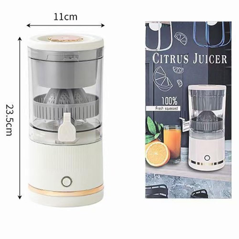 2025 New Automatic Separation Juicer - Electric Lemon Juicer with USB Charging, Portable Rechargeable Juicer Machine, Mini Multifunctional Fruit Squeezer for Home & Travel (White) | Perfect for Fresh Juice, Cocktails & Healthy Snacks