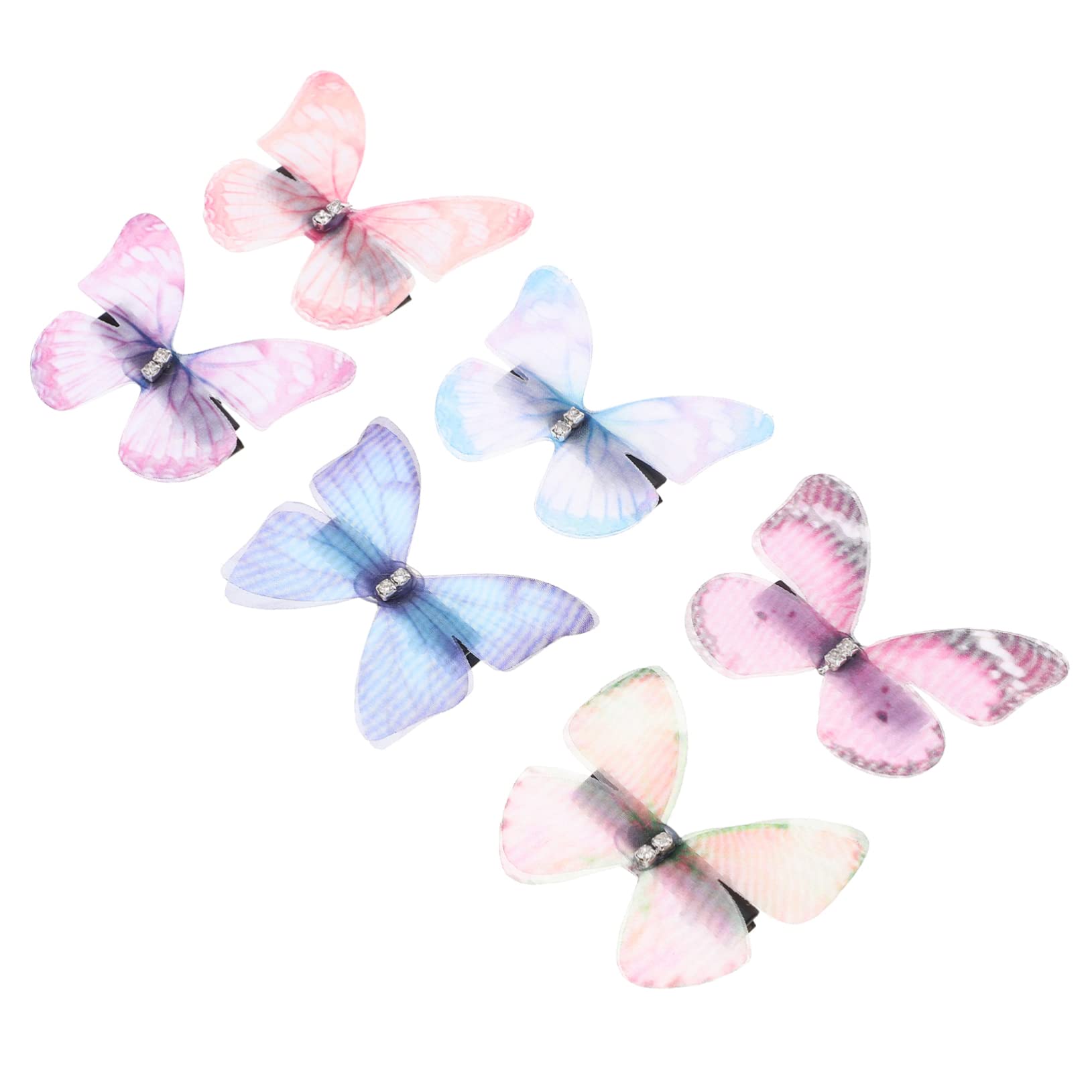 Minkissy 12pcs Tulle Butterfly Hair Clips for Girls & Women - Cute Wedding Hair Accessories, Baby Hairpins - Perfect for Bridal, Party, Prom & Everyday Use