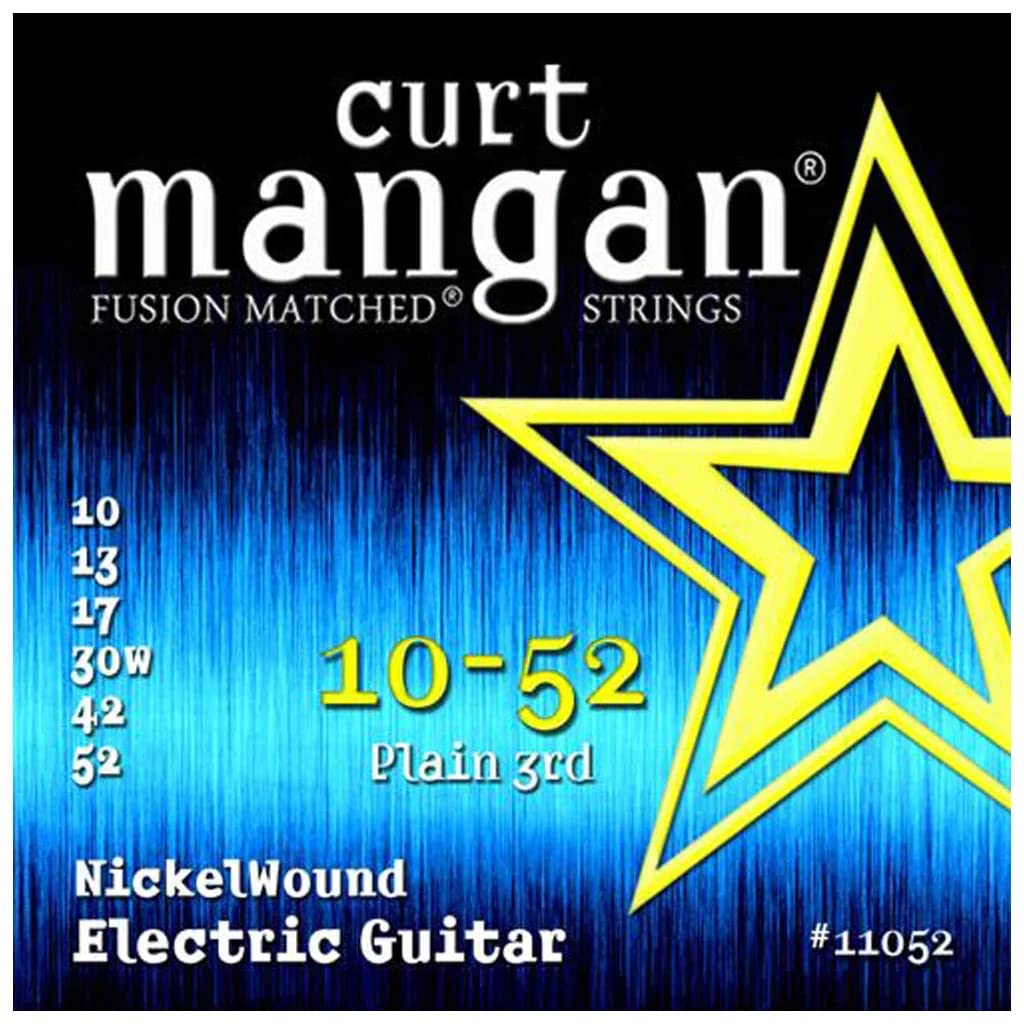 Curt Mangan 10-52 Nickel Wound Electric Guitar Strings - Premium Quality for Rock, Blues & Metal - Perfect for Stage & Studio Performances