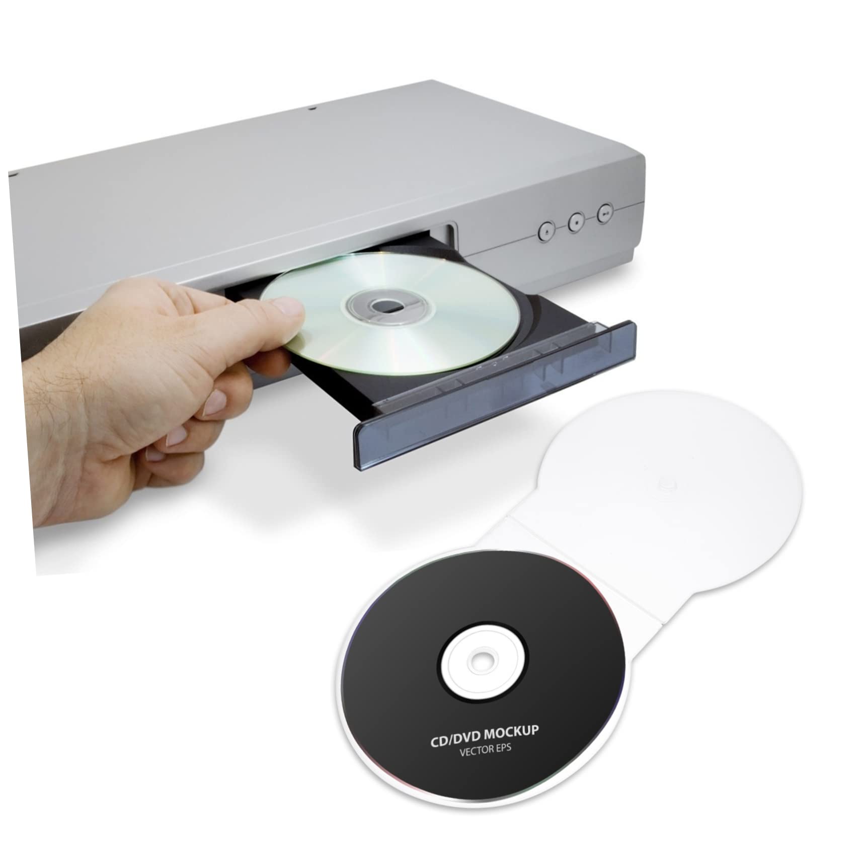 KONTONTY Protective CD Case - Clamshell Design CD/DVD Holder for Secure Storage | Ideal for Music, Movies, and Data Disc Organization
