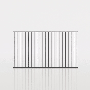 Square Aluminum Pool Fence Panels - 16mm Square Tubes, 2200 x 1200mm - Durable Safety Barrier for Backyard, Garden & Swimming Pool Areas