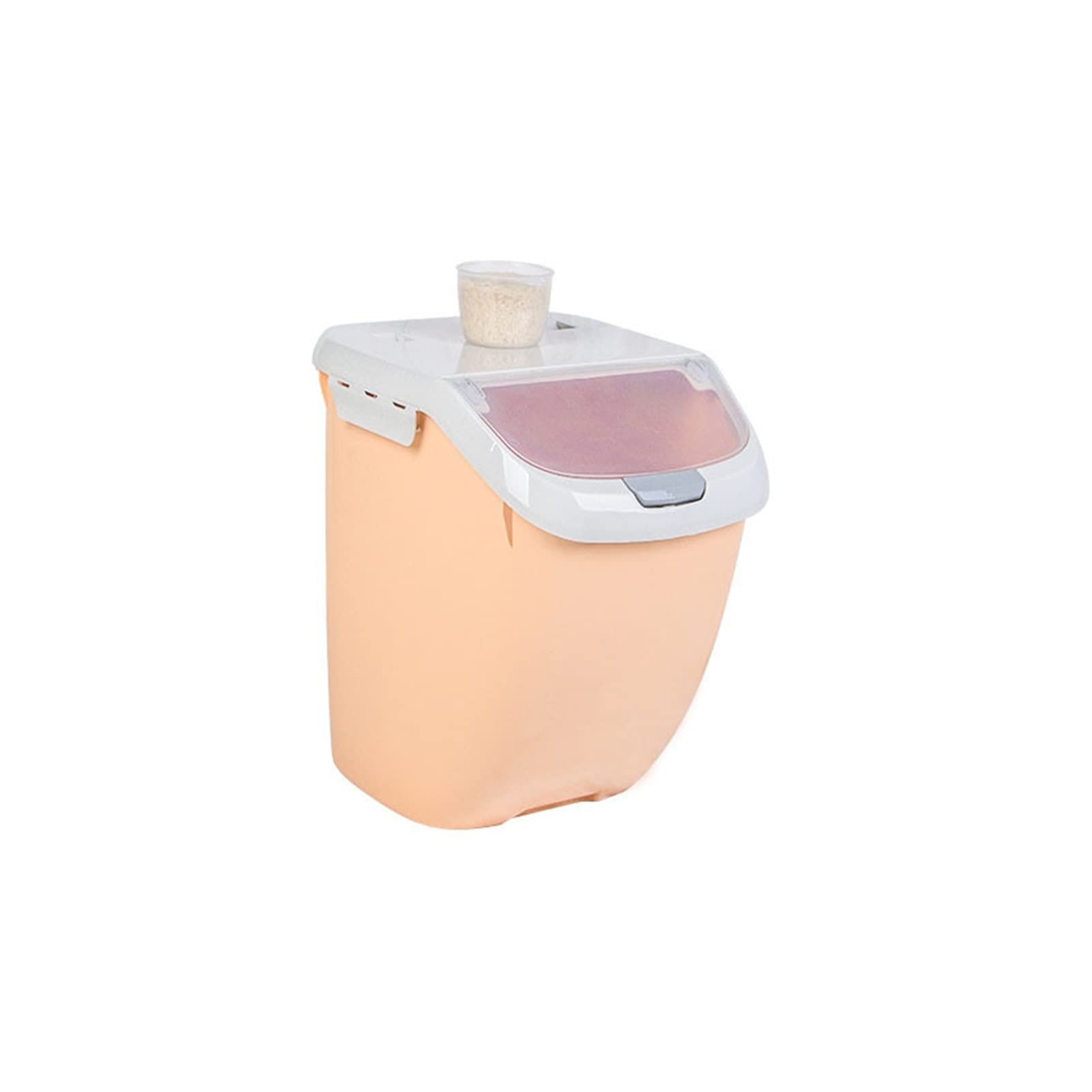 BIAOBIAO Pet Food Storage Container - Airtight Dry Dog & Cat Food Dispenser with Measuring Cup - Moisture-Proof Seal for Freshness - Perfect for Home, Travel & Pet Care Organization