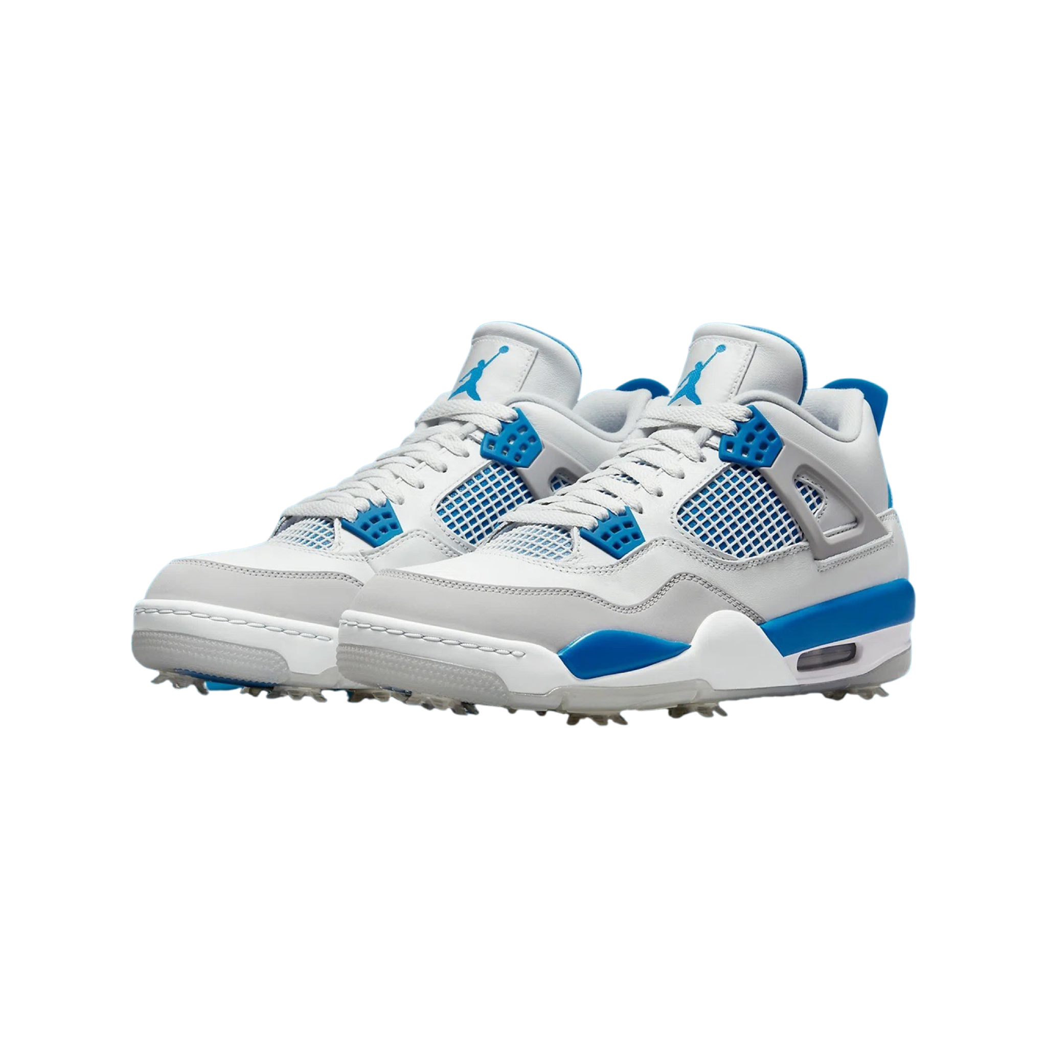 Air Jordan 4 Retro Golf Shoes - Military Blue Colorway | Men's Basketball-Inspired Golf Sneakers for Comfort & Style on the Course