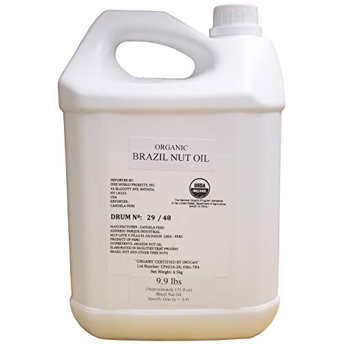 Organic Brazil Nut Oil 4.5kgs (9.9lbs) - Unrefined, Cold-Pressed, Wild-Harvested, Sustainably Sourced by Candela Peru - Perfect for Cooking, Skincare & Hair Treatments