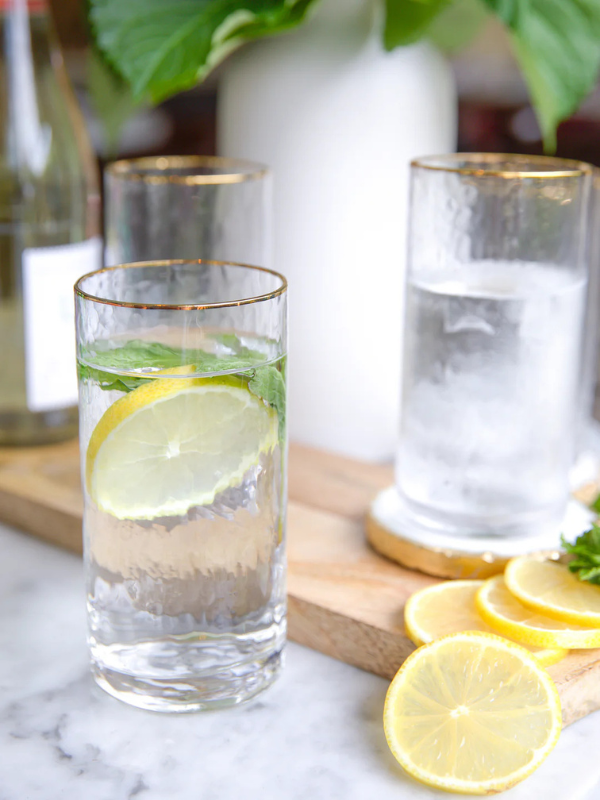 Premium Hammered Glass Water Glass Set - Elegant & Durable Drinking Glasses for Home, Bar, or Restaurant - Perfect for Iced Tea, Juice, Cocktails & Everyday Use