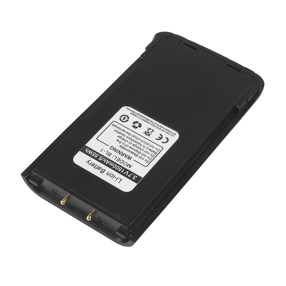 3.7V 1500mAh Rechargeable Li-ion Battery Replacement for Baofeng GT-1 Walkie Talkie - Long Lasting Power for Outdoor Adventures, Camping & Emergency Communication