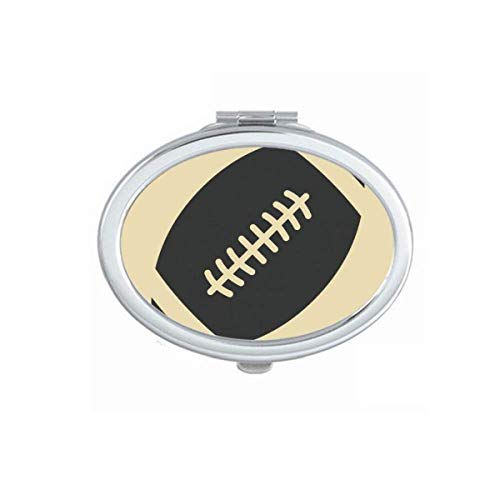 DIYthinker Portable Foldable Double-Sided Mirror with Football Sport Geometric Pattern - Perfect for Travel, Makeup, and Handbag Essentials