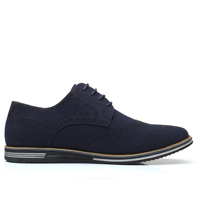 Santimon Men's Wingtip Oxfords - Classic Business Casual Dress Shoes for Office & Formal Events | Comfortable Derby Sneaker Style for Work, Weddings & Professional Occasions