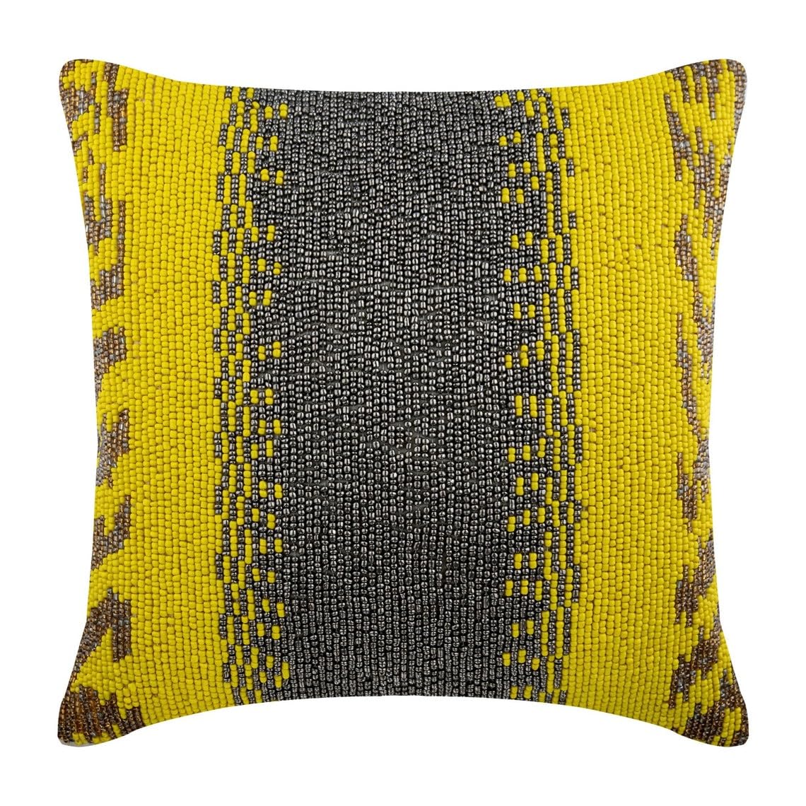 Premium 26x26 Inch Yellow Ombre Silk Euro Pillow Covers - Modern Home Decor for Living Room, Bedroom & Sofa - Luxury 65x65 cm European Sham Covers for Easter & Seasonal Decor