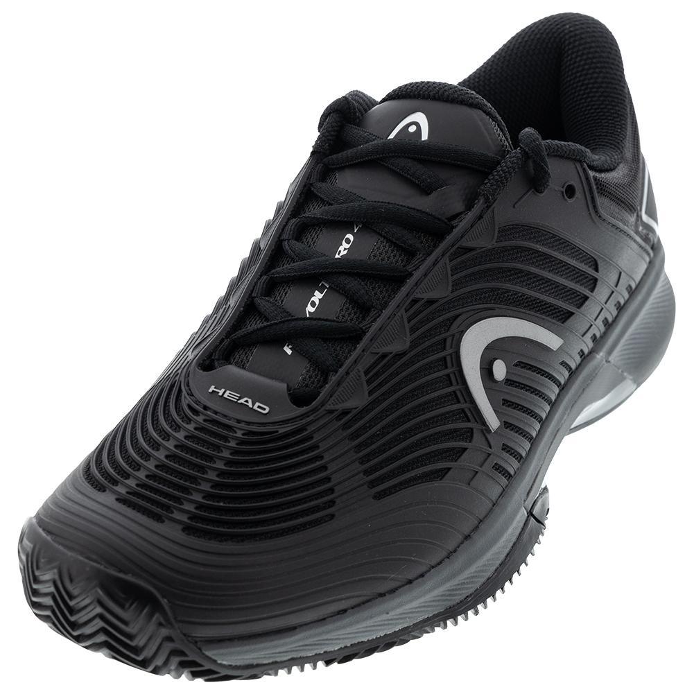 Men's Revolt Pro 4.5 Clay Tennis Shoes - Black & Dark Grey | Lightweight Performance Court Shoes for Clay Courts | Ideal for Competitive Tennis Matches & Training Sessions