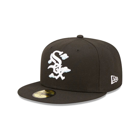 Chicago White Sox 2005 World Series Comic Cloud Black 59FIFTY Fitted Hat for Men - Official MLB Baseball Cap for Games & Streetwear Fashion