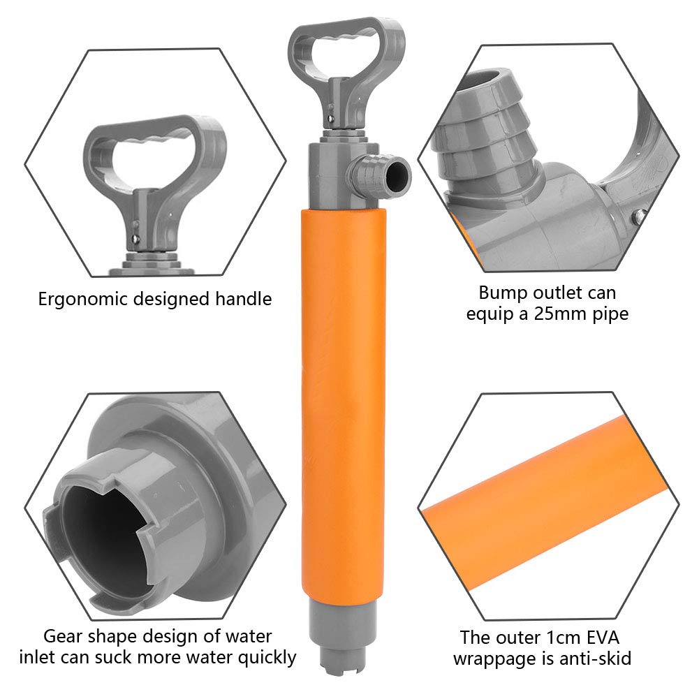 **Portable Kayak Bilge Pump - Emergency Hand Pump for Kayak, Canoe & Small Boats - Lightweight & Floating Water Pump for Outdoor Survival & Marine Use**    *(Perfect for Emergency Water Removal, Kayaking, Fishing & Boating Adventures)*