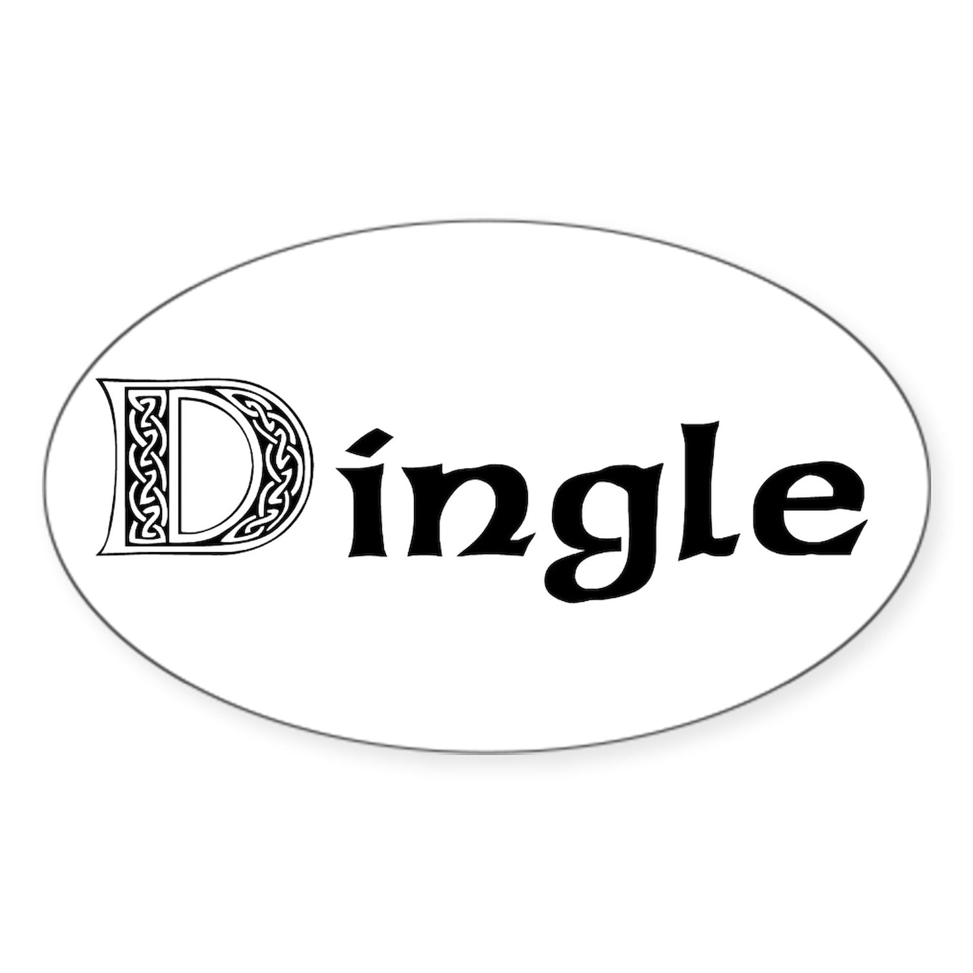 Dingle Oval Car Bumper Sticker - Decal for Vehicles & Laptops