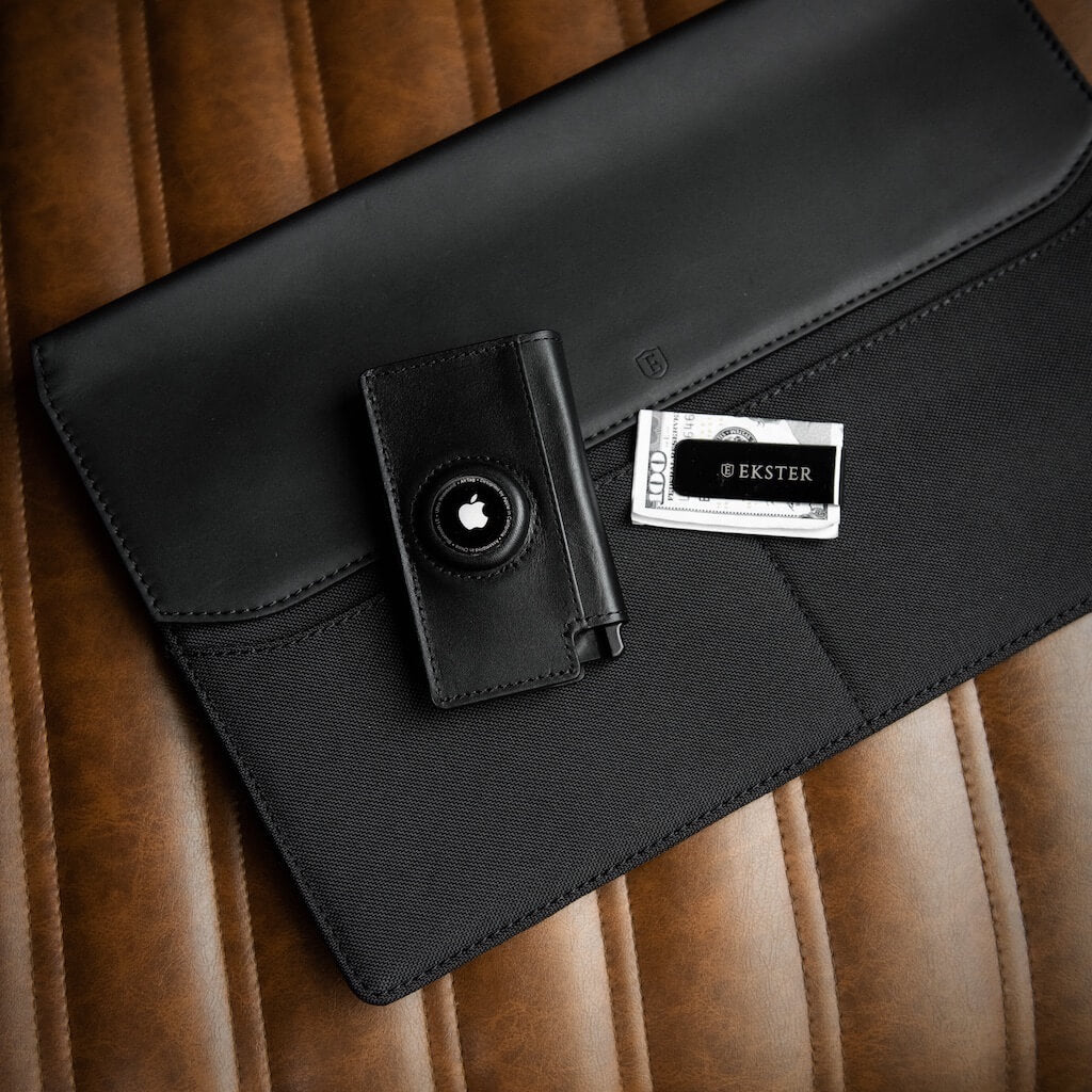 Premium AirTag Wallet - Slim RFID Blocking Leather Wallet with Key Finder Tracker for iPhone - Perfect for Travel, Daily Use & Anti-Theft Protection