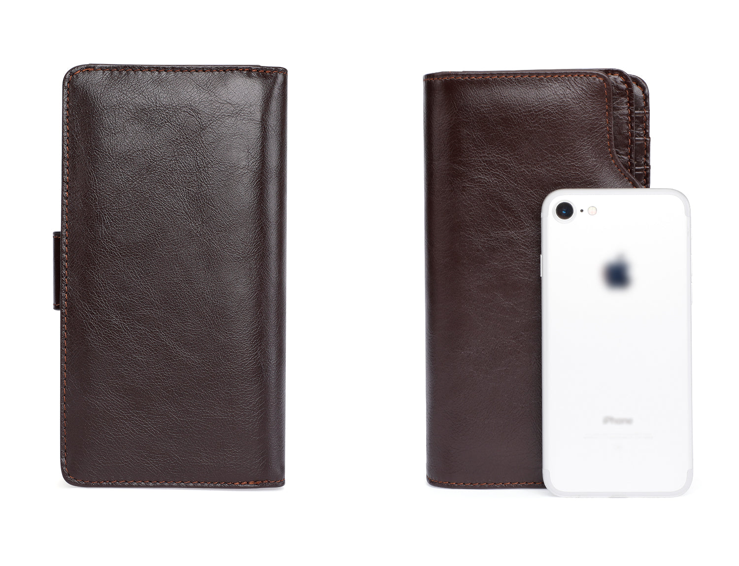 Men's Leather Trifold Wallet with RFID Blocking & Multiple Card Slots - Slim Design for Everyday Carry, Travel & Business Use
