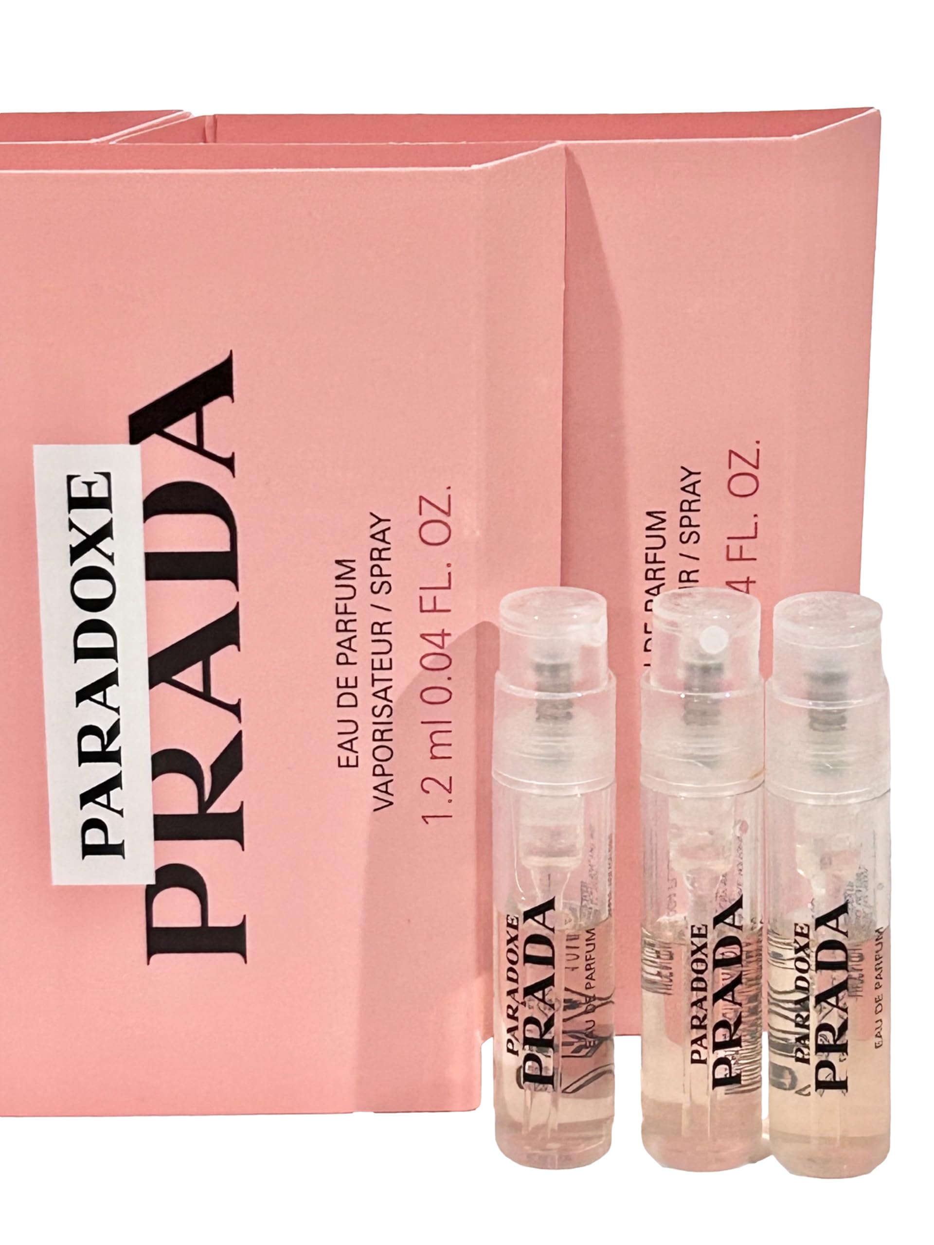 Prada PARADOXE Women's Perfume Sample Set - 3 x 1.2ml/0.04oz Spray Vials | Luxury Fragrance Gift for Her, Travel Size, Try Before You Buy | Perfect for Daily Wear, Special Occasions & Gifting