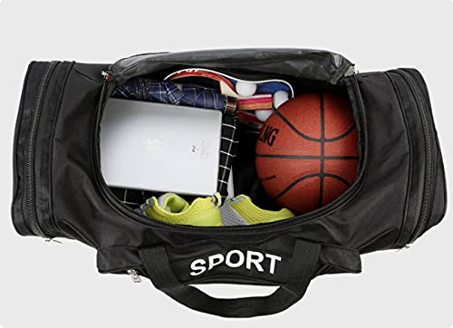 Durable 21 Inch Black Duffle Bag for Travel, Gym & Sports - Waterproof & Lightweight Duffel Bag for Men & Women - Perfect for Workouts, Weekend Trips & Outdoor Adventures