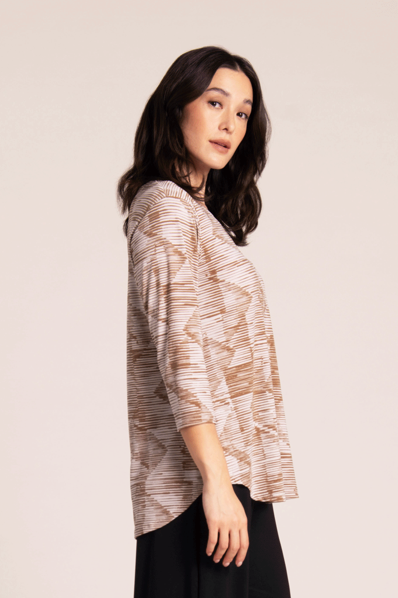 Sympli Go To Classic Relax Print Top - Comfortable & Stylish Women's Casual Blouse for Everyday Wear, Work & Weekend Outings