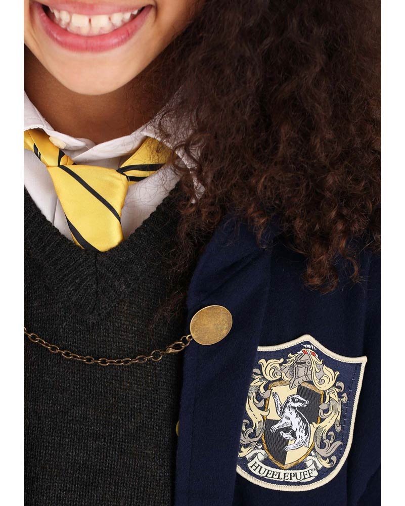 1920s Hogwarts Hufflepuff Kids Costume Robe - Authentic Harry Potter Cosplay Outfit for Halloween & Theme Parties