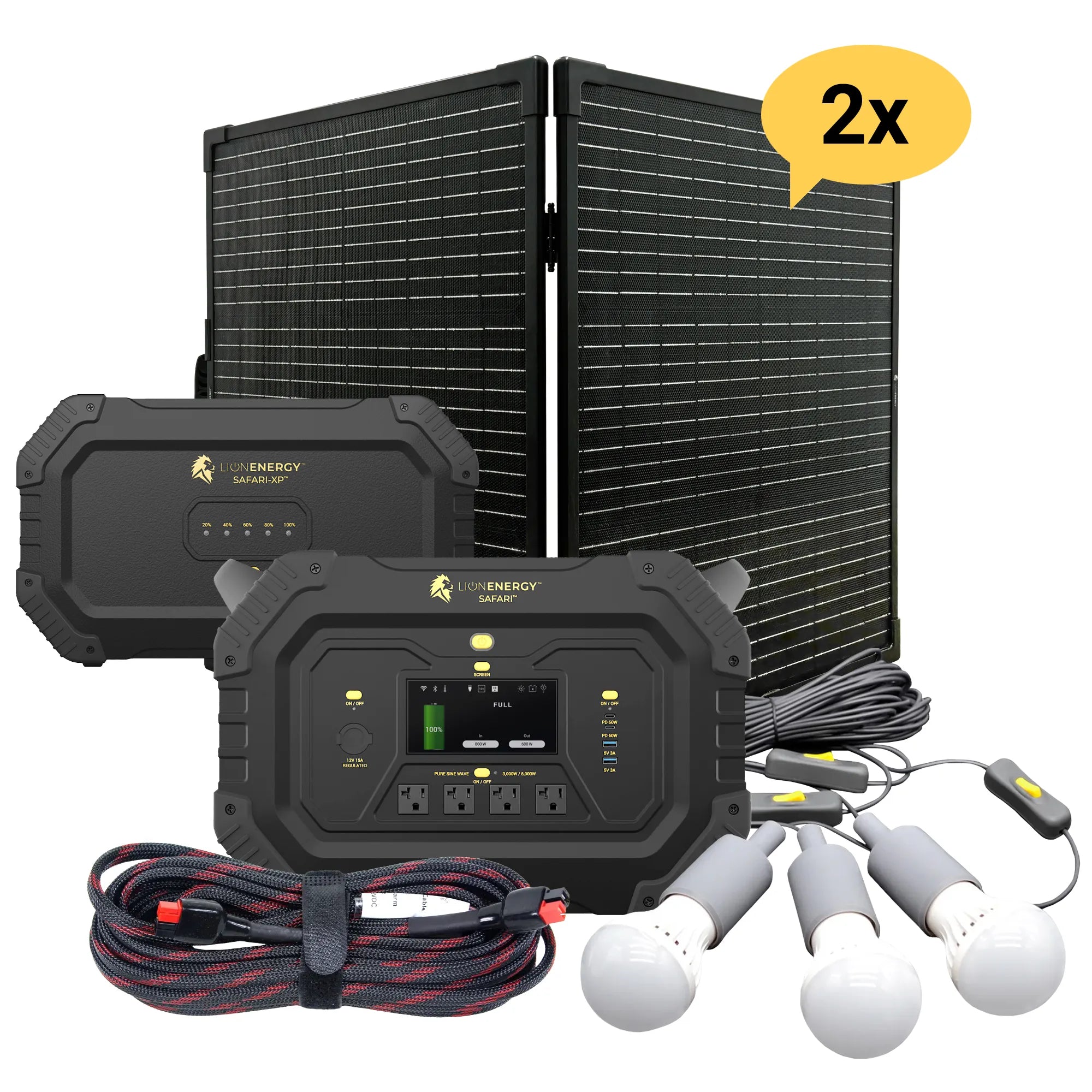 Safari+XP 3000W Portable Power Station with 4300Wh LiFePO4 Battery - Solar Generator for Camping, RV, Emergency Backup & Outdoor Adventures