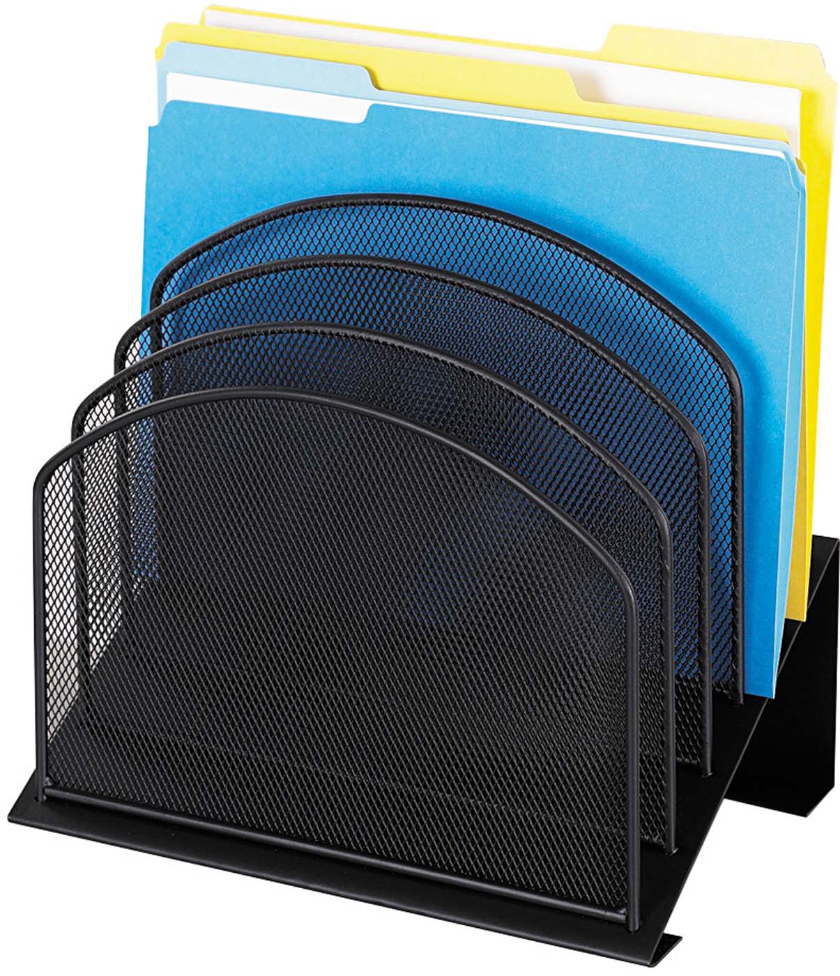 Onyx™ 5-Tier Mesh Desk Organizer - Black [3257BL] | Perfect for Office, Home & School Organization | Keep Pens, Papers & Supplies Neatly Sorted