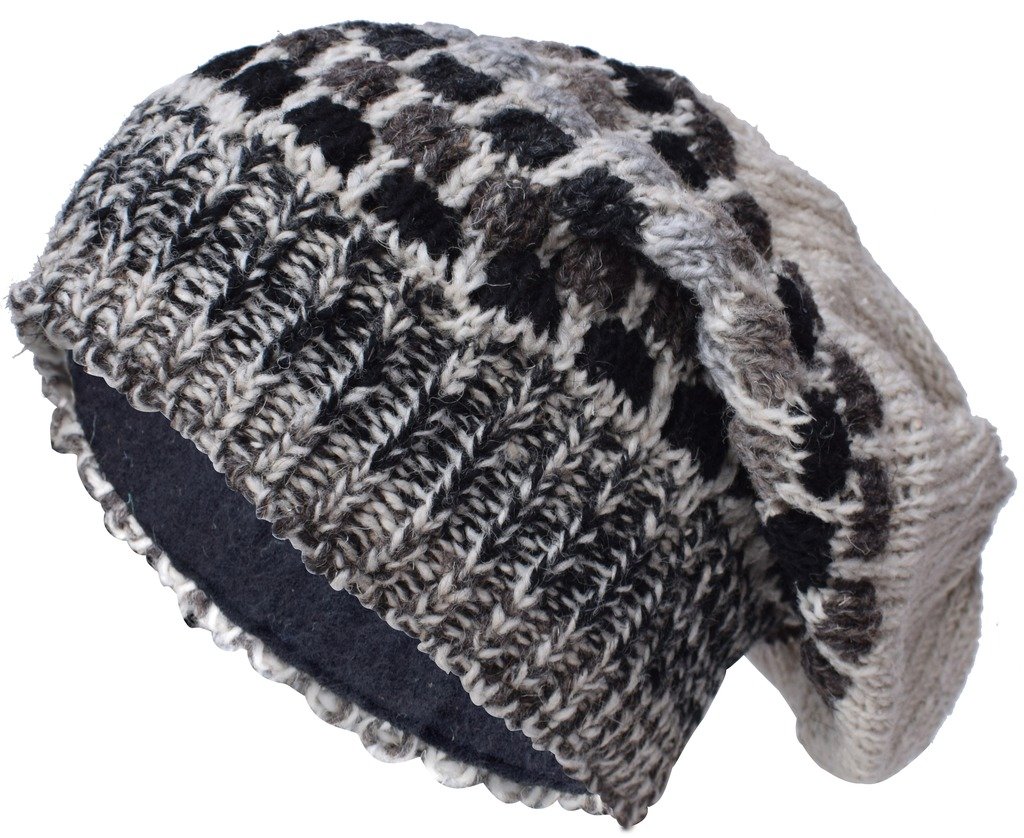 Warm Fleece-Lined Knit Beanie Hat for Men & Women - Soft Gheri Wool Winter Hat in Multiple Colors - Perfect for Skiing, Snowboarding & Outdoor Activities