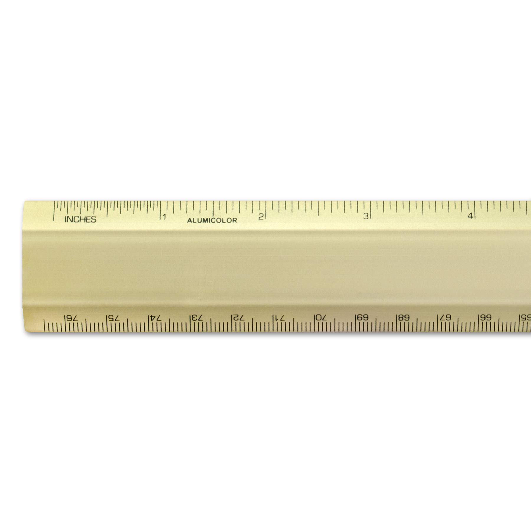 Alumicolor 30 Inch Gold Aluminum Non-Slip Desk Ruler - Perfect for Office, School, Drafting & DIY Projects