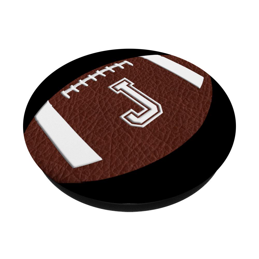 Custom J Monogram PopSocket for American Football Fans - Swappable Phone Grip for Game Days & Daily Use