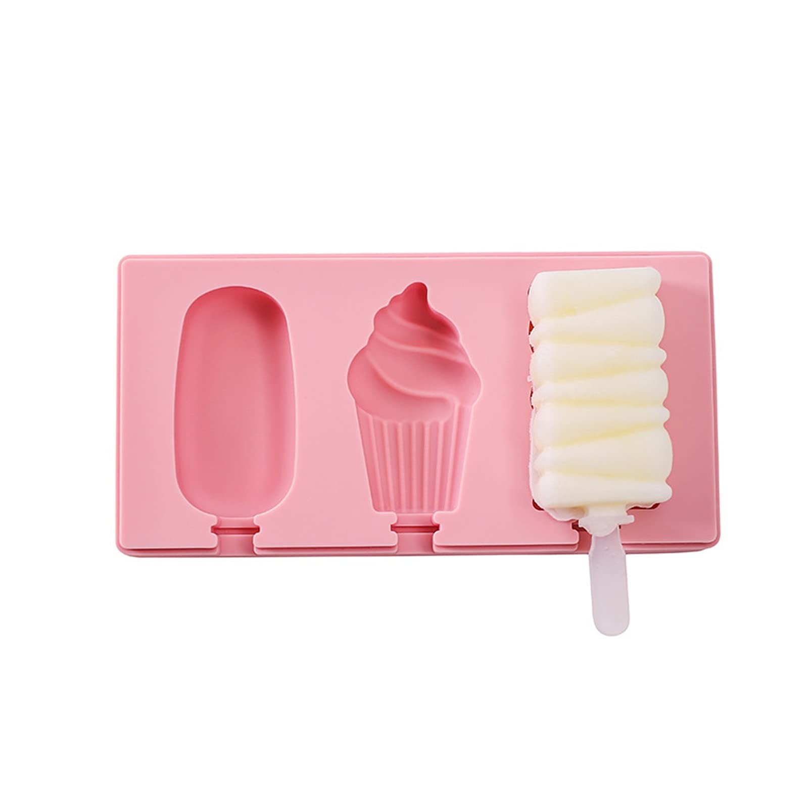 Food-Grade Silicone Popsicle Molds with Lid - DIY Cartoon Ice Cube & Pop Ball Maker Tray for Ice Cream, Summer Treats - Perfect for Kids' Snacks, Party Favors & Homemade Frozen Desserts (Color: F)