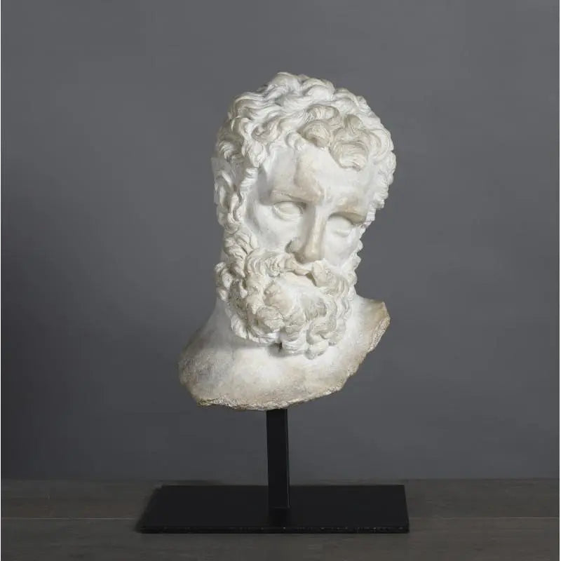Hercules Head Fragmentary Version - Ancient Greek Mythology Statue Replica for Home Decor, Collectibles & Gifts - Perfect for History Enthusiasts, Museum Displays & Themed Parties
