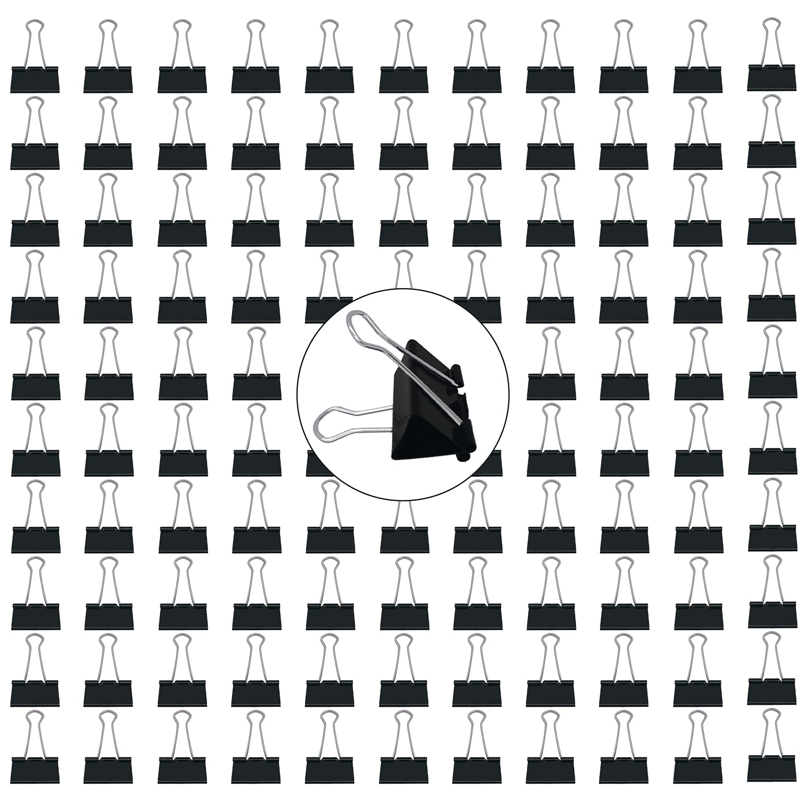 240 Pcs Small Binder Clips 0.6 Inch/15mm - Black Coated Office Paper Clips with Tight Grip for Organizing Documents, School Projects, Home Office Supplies & Crafting
