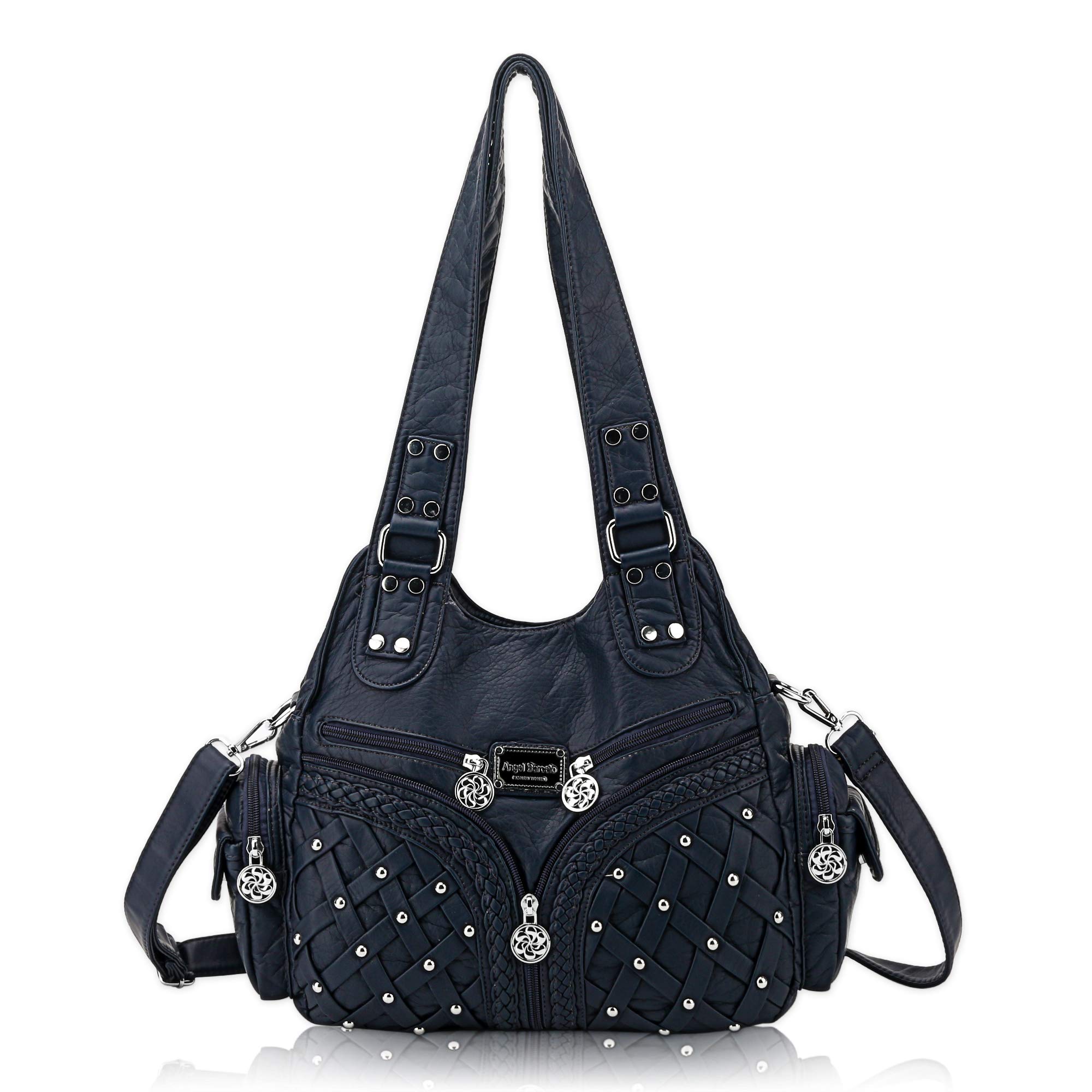Angel Barcelo Women's Fashion Handbags - PU Leather Tote, Shoulder Bag, Satchel & Hobo Purse for Work, Travel & Everyday Use