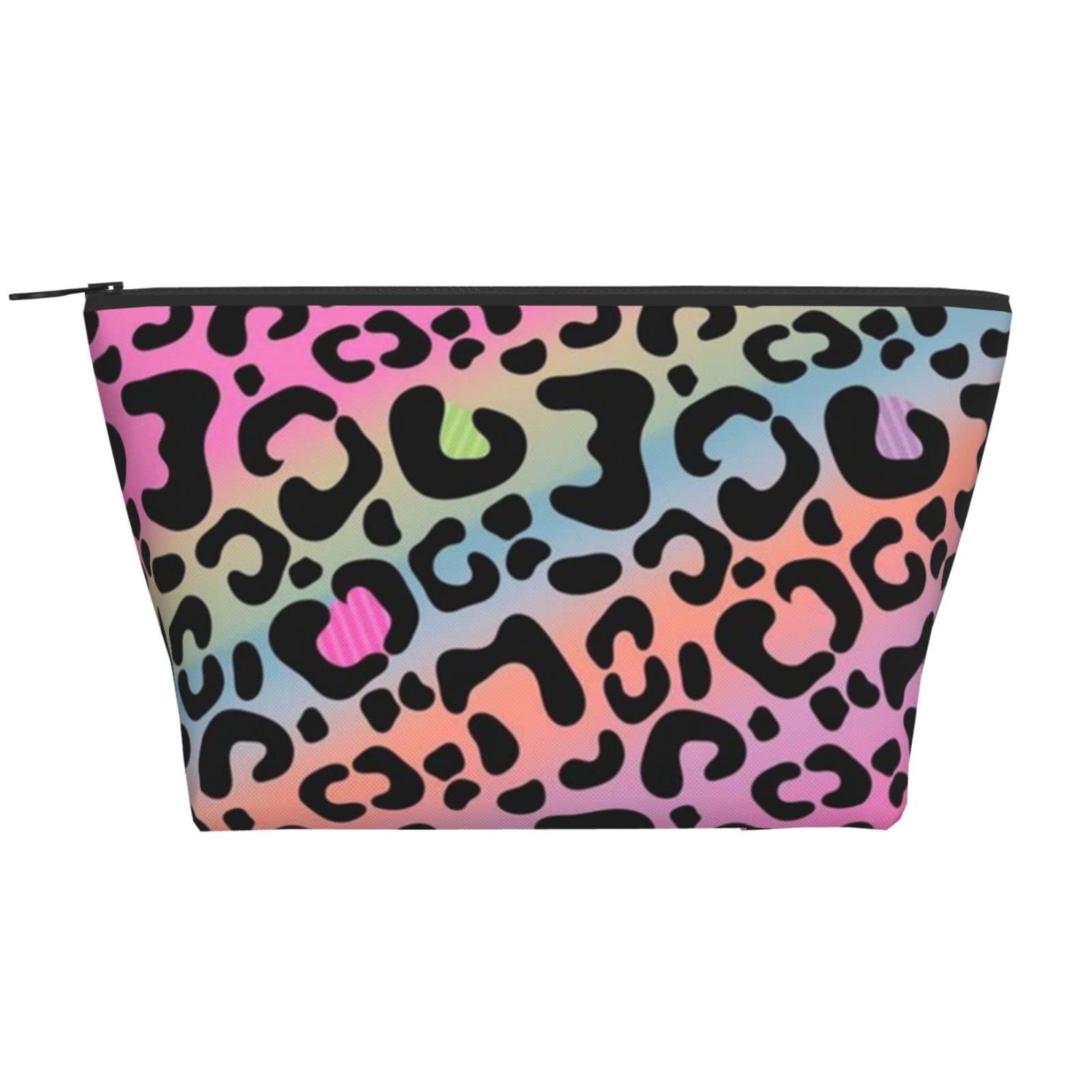 Stylish Leopard Print Women's Waterproof Makeup Bag - Large Capacity Cosmetic Organizer for Travel & Daily Use | Portable Toiletry Pouch for Cosmetics, Brushes & Skincare Essentials