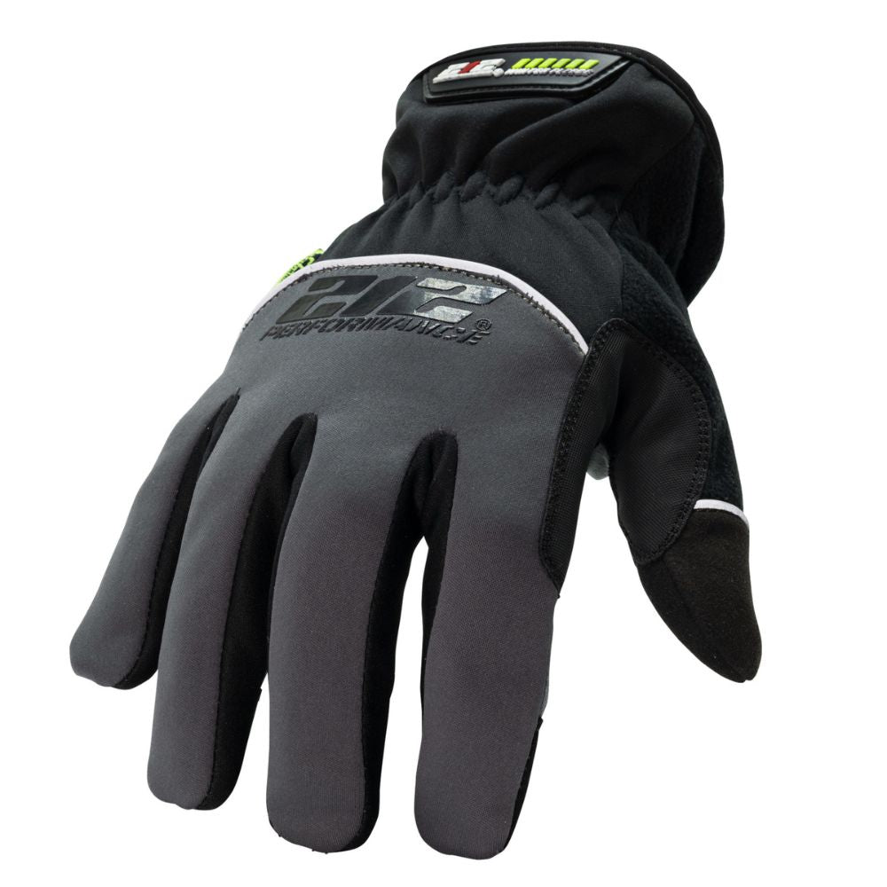 212 Performance TUNFWP 0611 Waterproof Fleece Lined Touchscreen Gloves for Cold Weather - X Large Gray - Perfect for Winter Sports, Outdoor Activities & Daily Commute