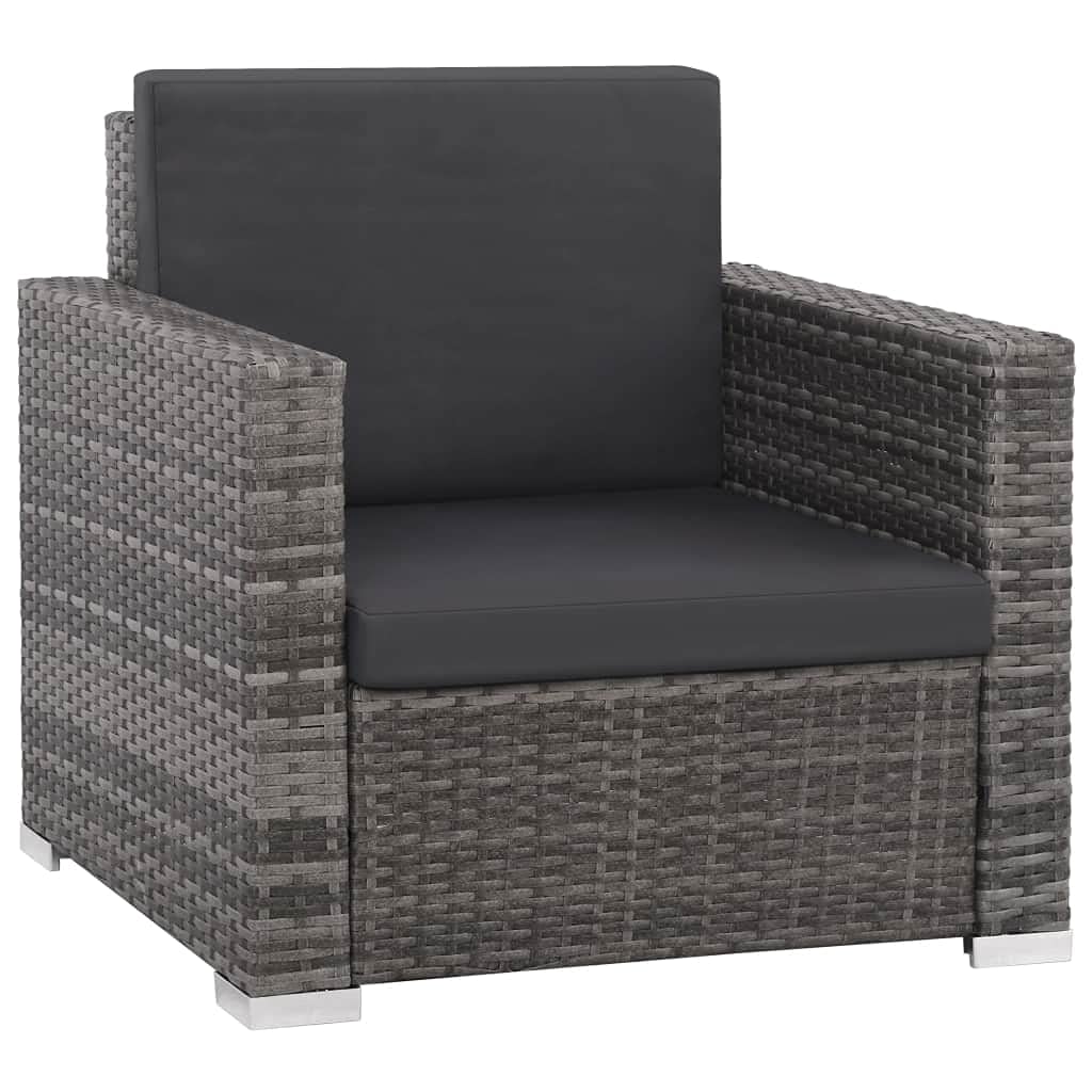 12-Piece Outdoor Patio Furniture Set - Modular Wicker Sofa & Dining Table with Cushions, Gray Poly Rattan - Fast Shipping | Perfect for Garden, Poolside & Backyard Relaxation