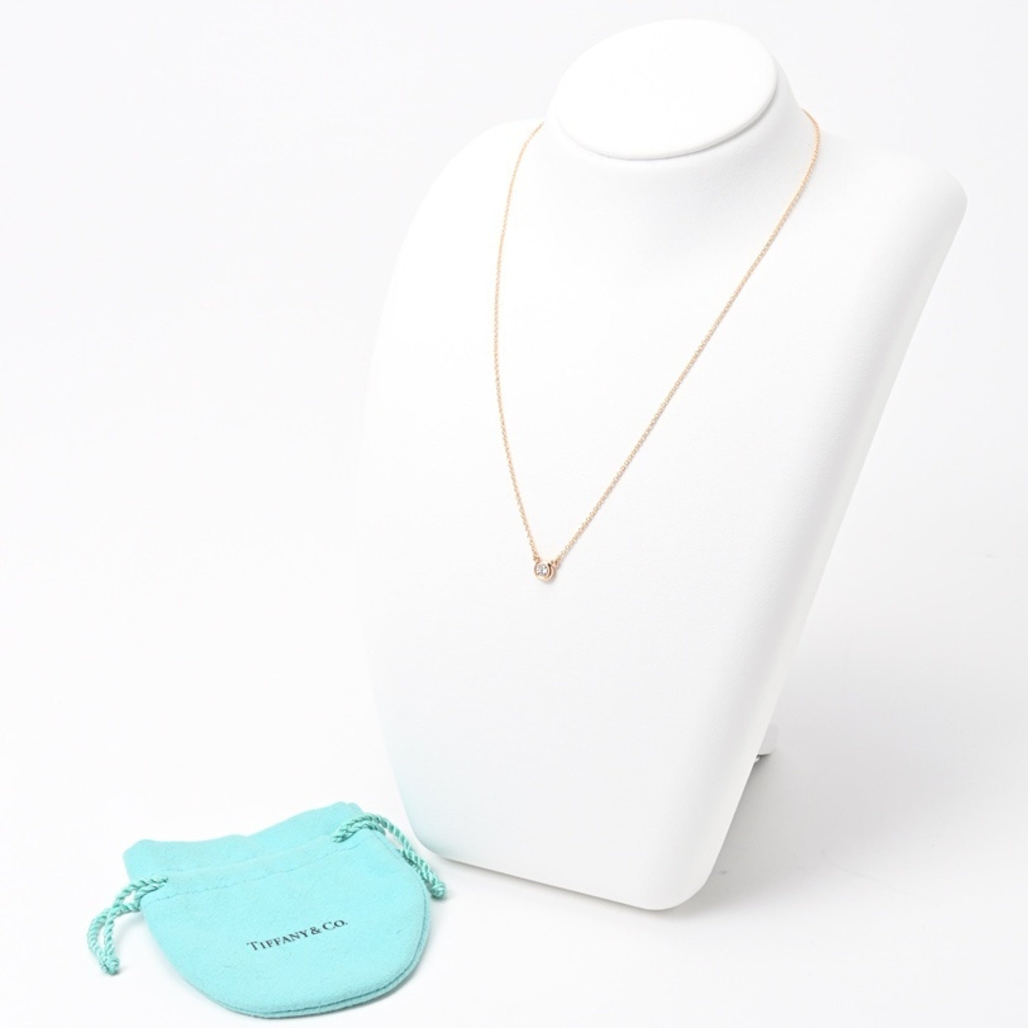Bezel Diamond Pendant Necklace in 14K Rose Gold - Elegant Jewelry Gift for Women, Perfect for Weddings & Anniversaries