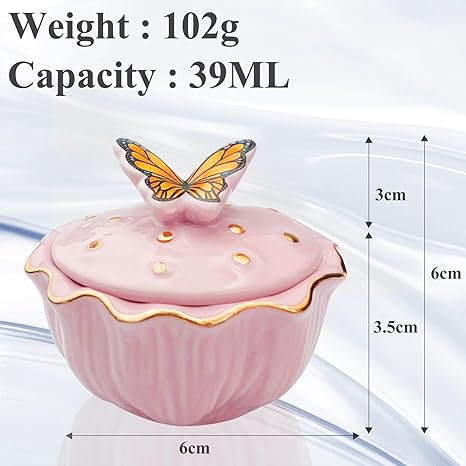 Butterfly Dappen Dish - Glass Nail Art Paint Palette for Acrylic & Gel Polish - Perfect for Nail Salons & DIY Manicures at Home