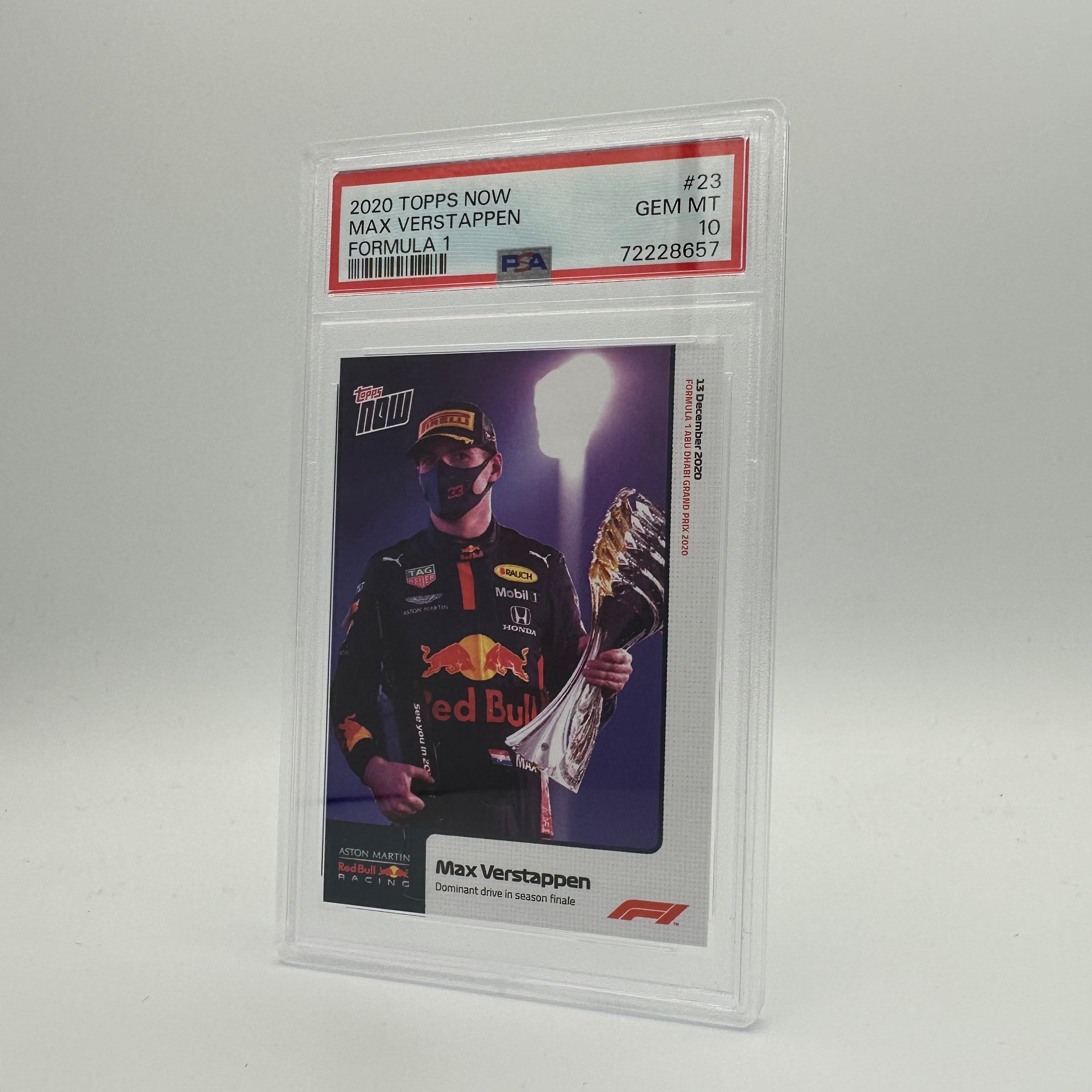 PSA 10 Graded MAX VERSTAPPEN #23 Racing Card - Perfect for Collectors, Investors & Formula 1 Fans | Display in Home, Office or Man Cave