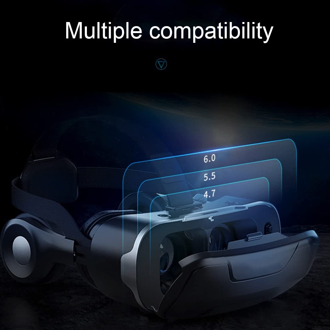 Lunette 3D VR Headset - Virtual Reality Glasses with Bluetooth Controller for iPhone 13 Pro Max/13 Pro/13/12/11 & Samsung Galaxy S21/Huawei/Xiaomi - Immersive Gaming & 360° Video Experience