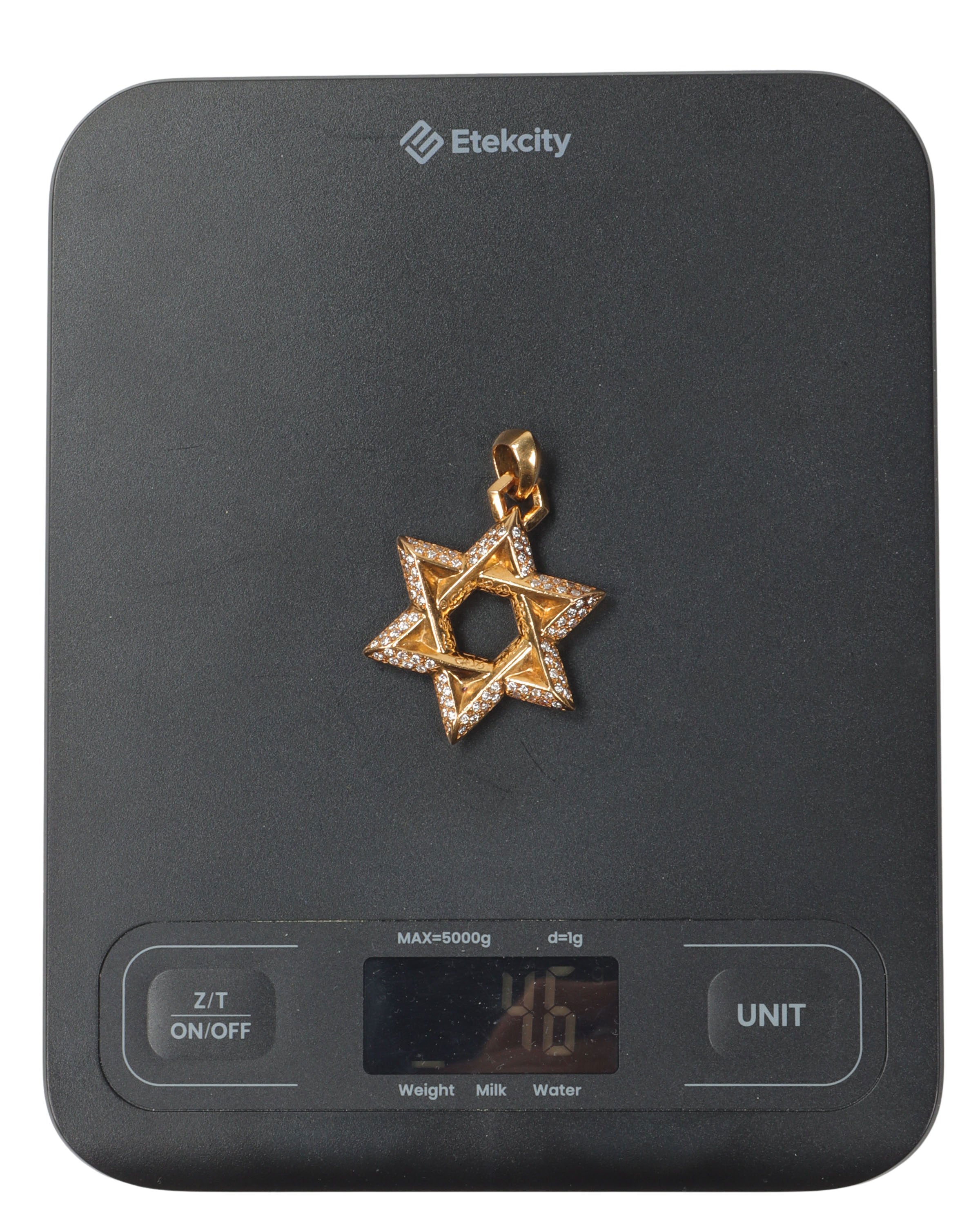 22k Gold & Diamond Star of David Pendant Necklace - Elegant Jewish Jewelry for Women & Men - Perfect for Hanukkah, Bar Mitzvah & Special Occasions