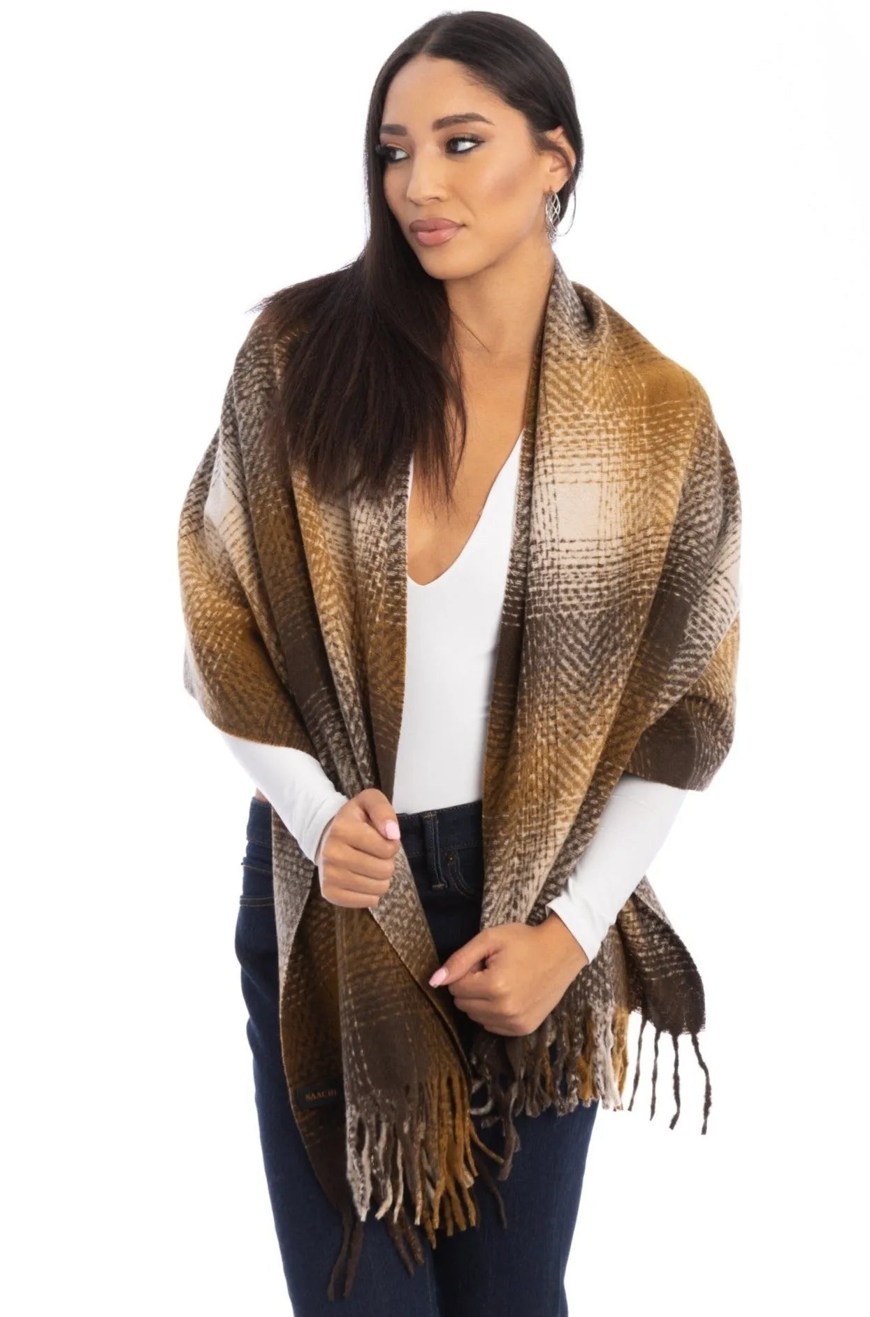 Stylish Multi Plaid Throw Scarf - Soft & Warm Winter Fashion Accessory for Women - Perfect for Cozy Evenings, Outdoor Activities & Travel